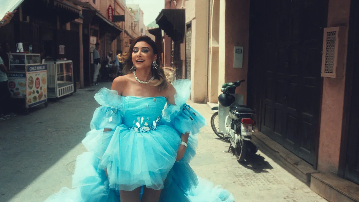 Aida Khaled color grade, frame 9